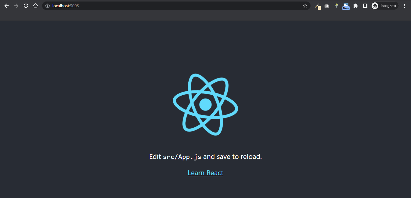 image of React app