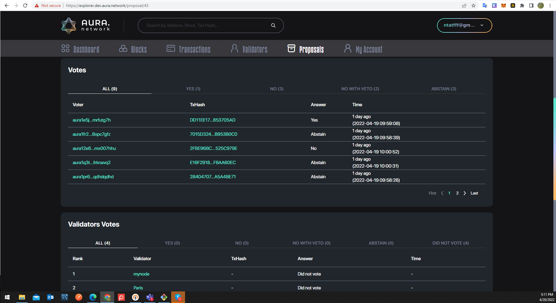 [Proposals] View proposal details · Issue #27 · aura-nw/aurascan · GitHub