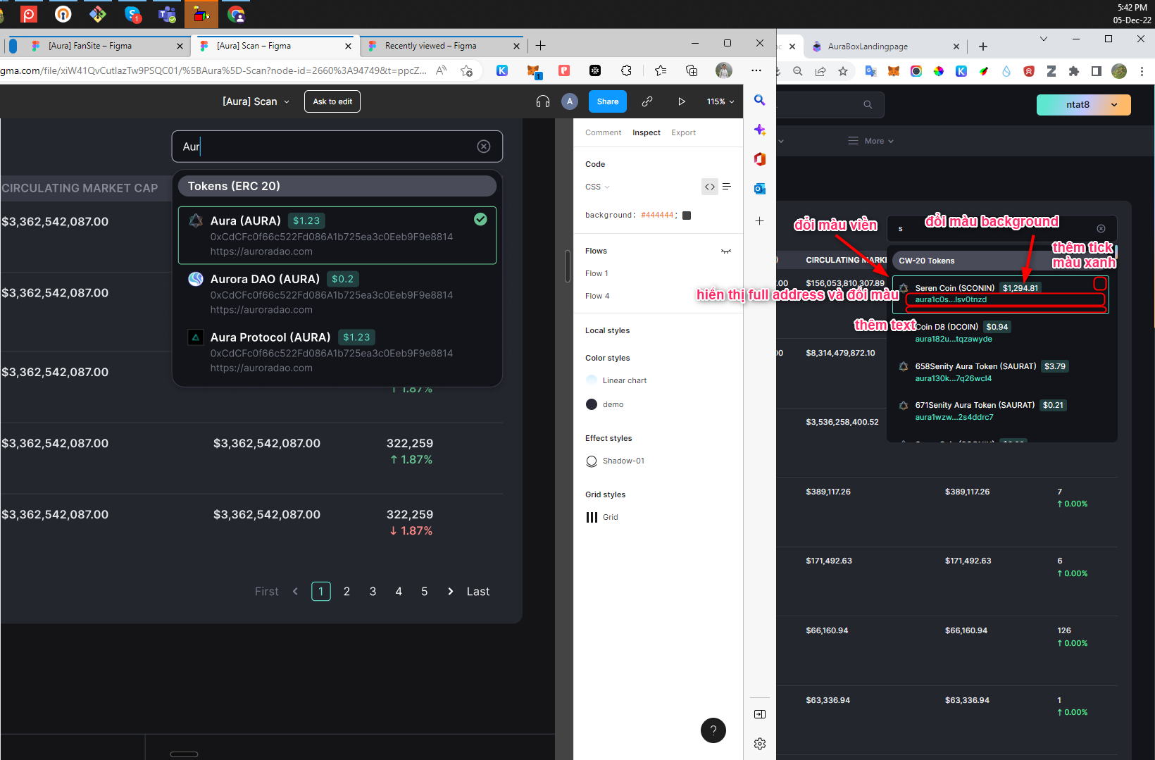 [Aurascan][CW20][TokensList][TokenDetails] Some UI issues · Issue #1352 ...