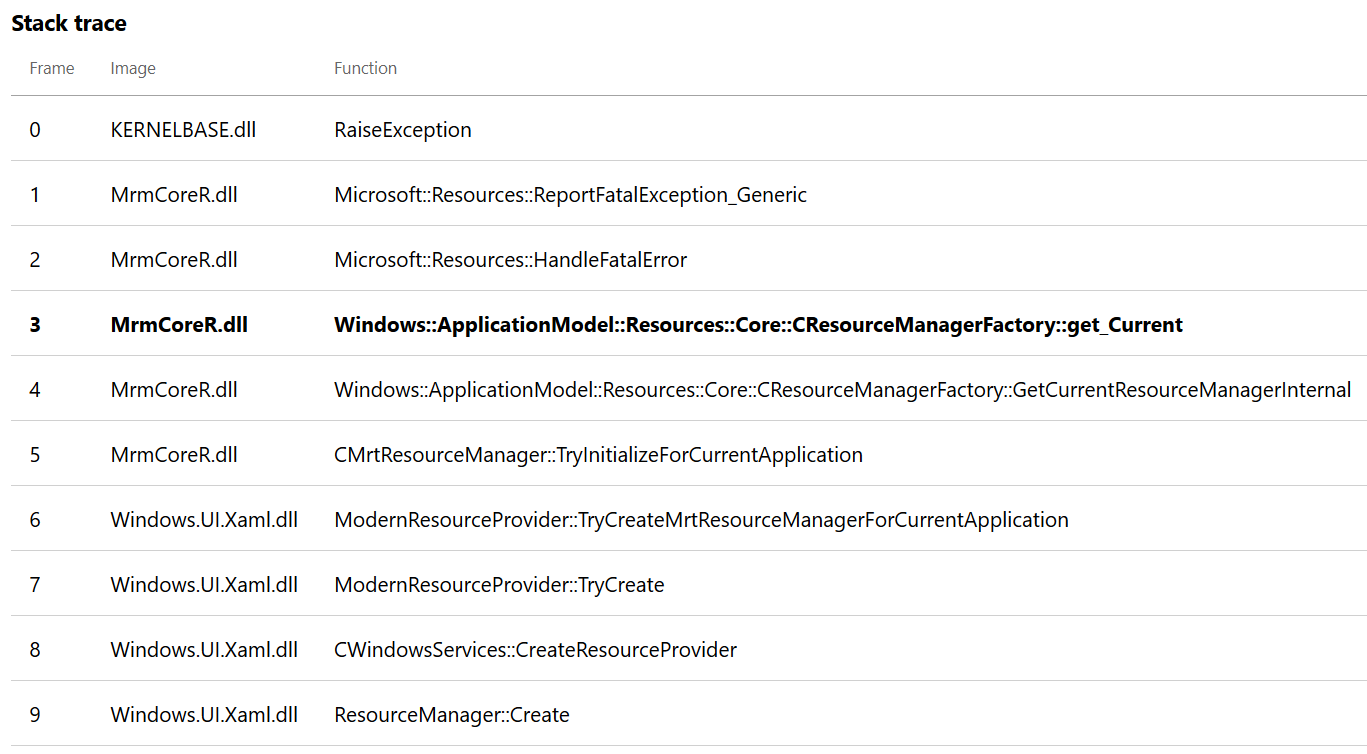 [Bug] UWP: Crash in CResourceManagerFactory::get_Current · Issue #11690 ...