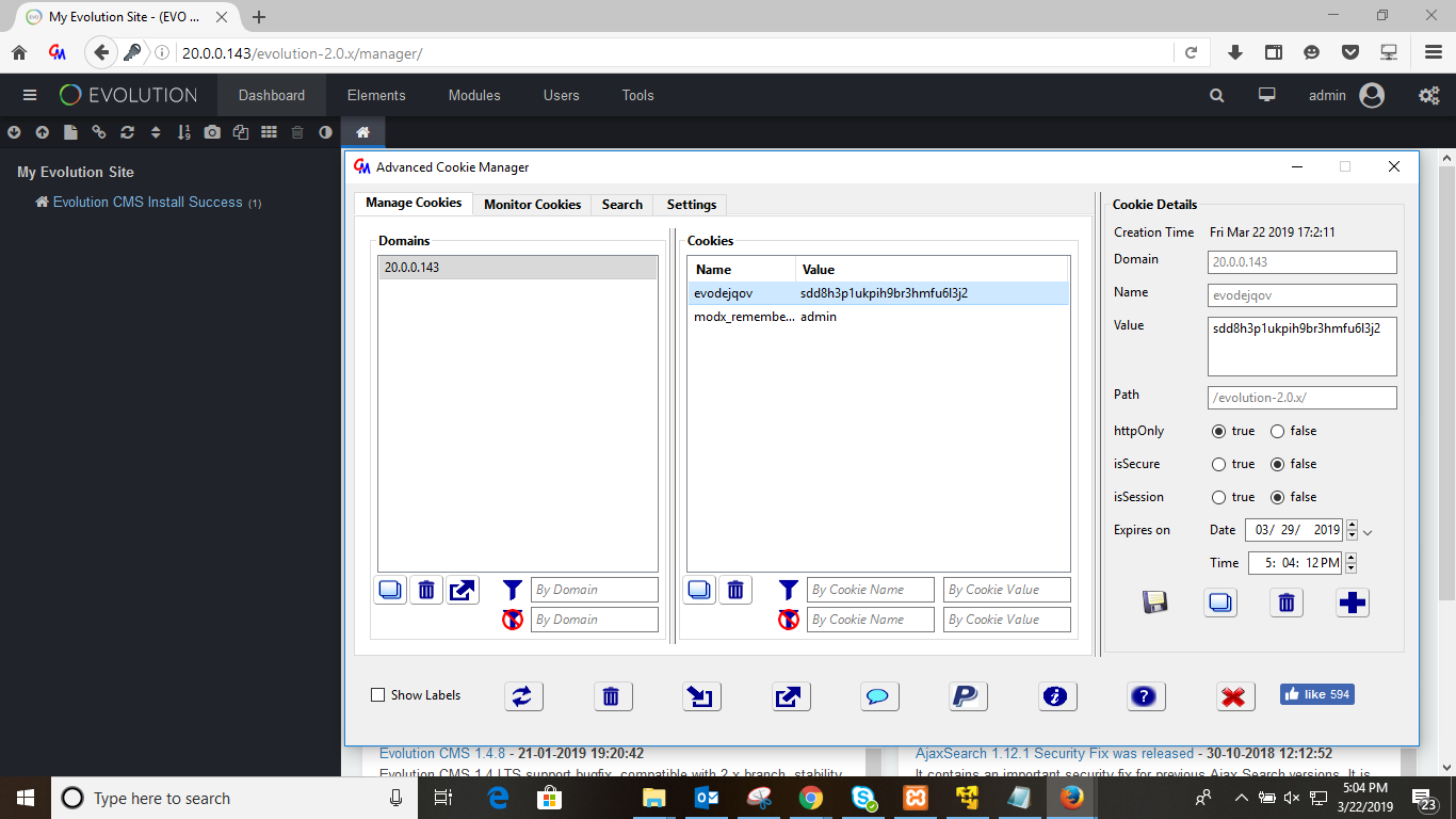 Session Fixation in Evolution CMS 2.0.x · Issue #1040 · evolution-cms ...