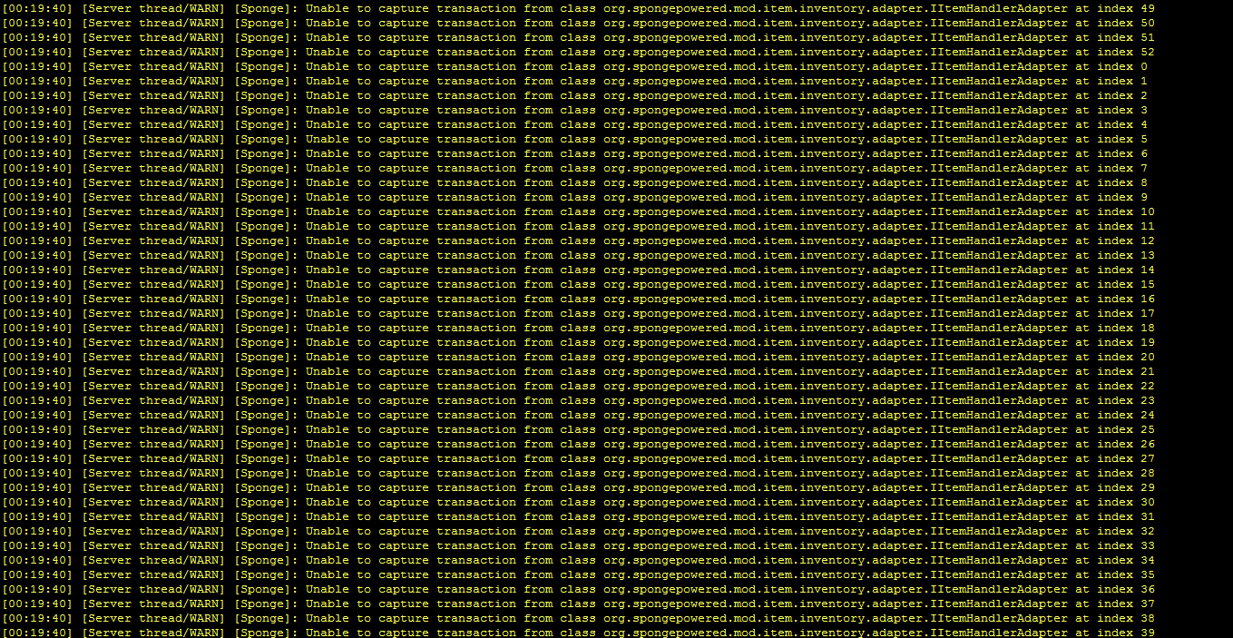 Server spam - Transaction Class etc · Issue #2366 · SpongePowered ...