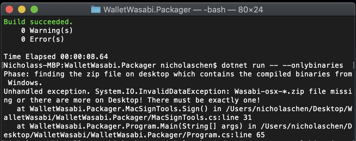 WalletWasabi  Packager