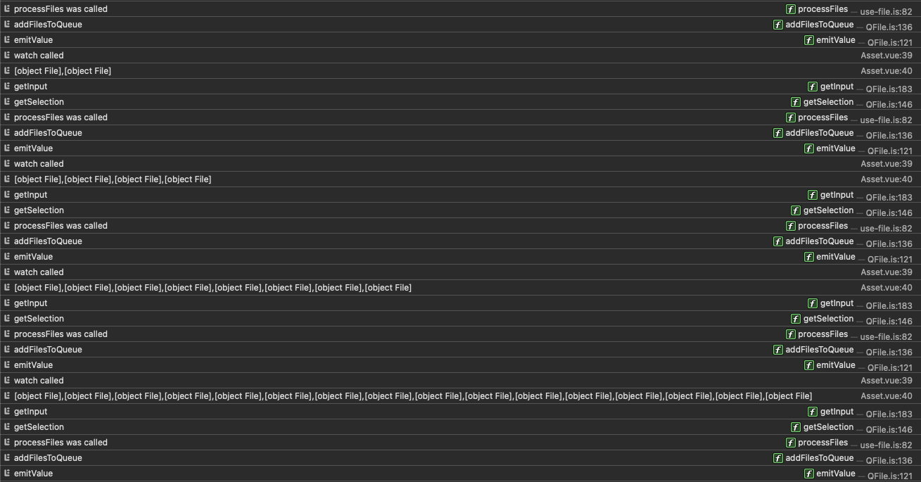 QFile Freezes safari in append mode when adding multiple files · Issue