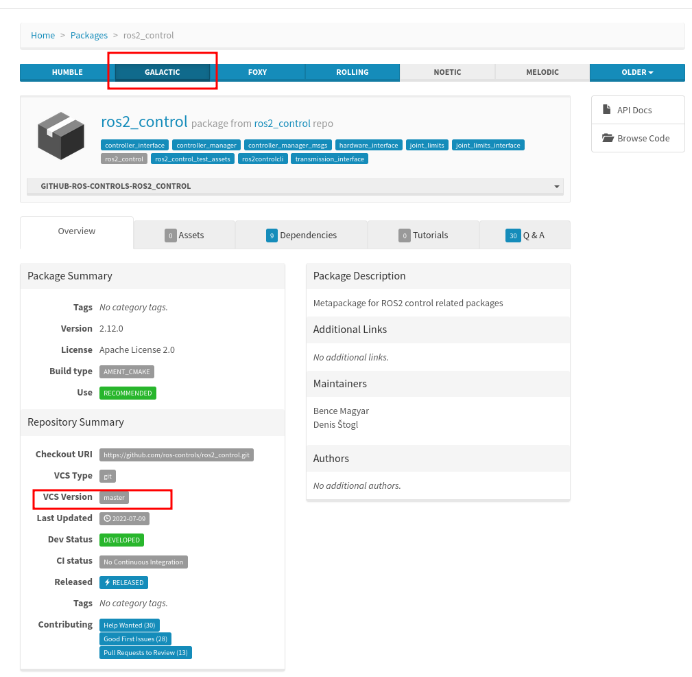 Release branch for Galactic in rosdistro · Issue #767 · ros-controls ...