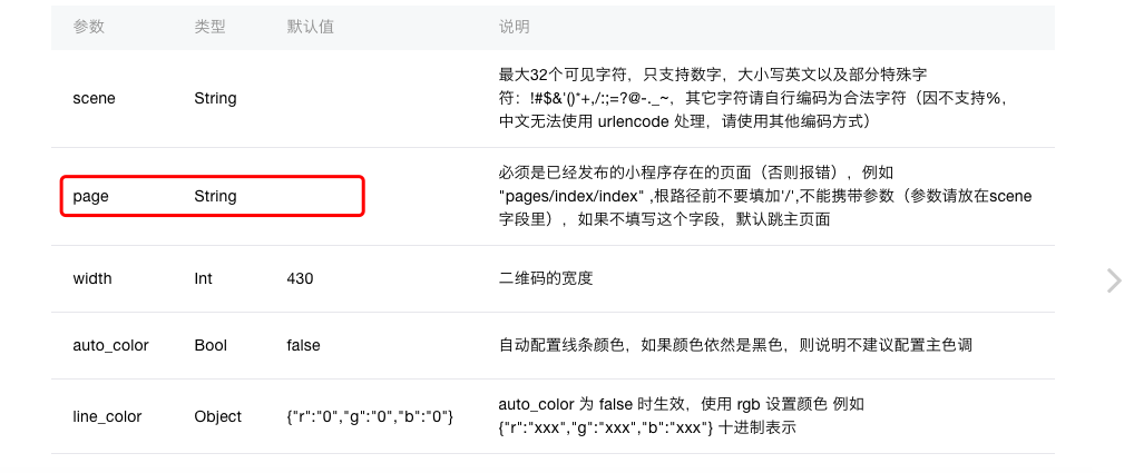 3.3 版本获得小程序码，page参数不能自定义，默认是首页 · Issue #1189 · w7corp/easywechat · GitHub