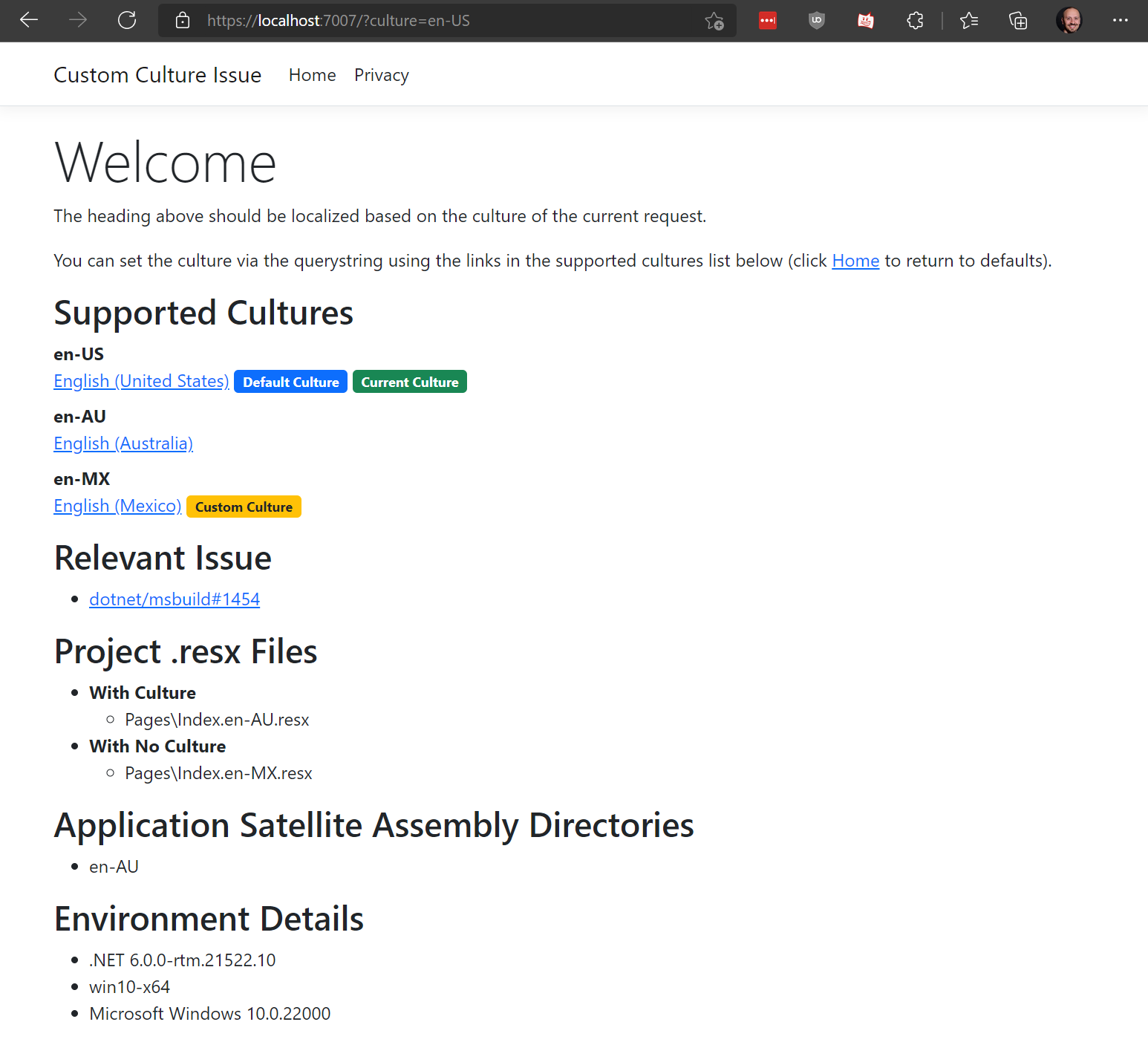 GitHub - DamianEdwards/CustomCultureExample: Demonstrates the issue of ...