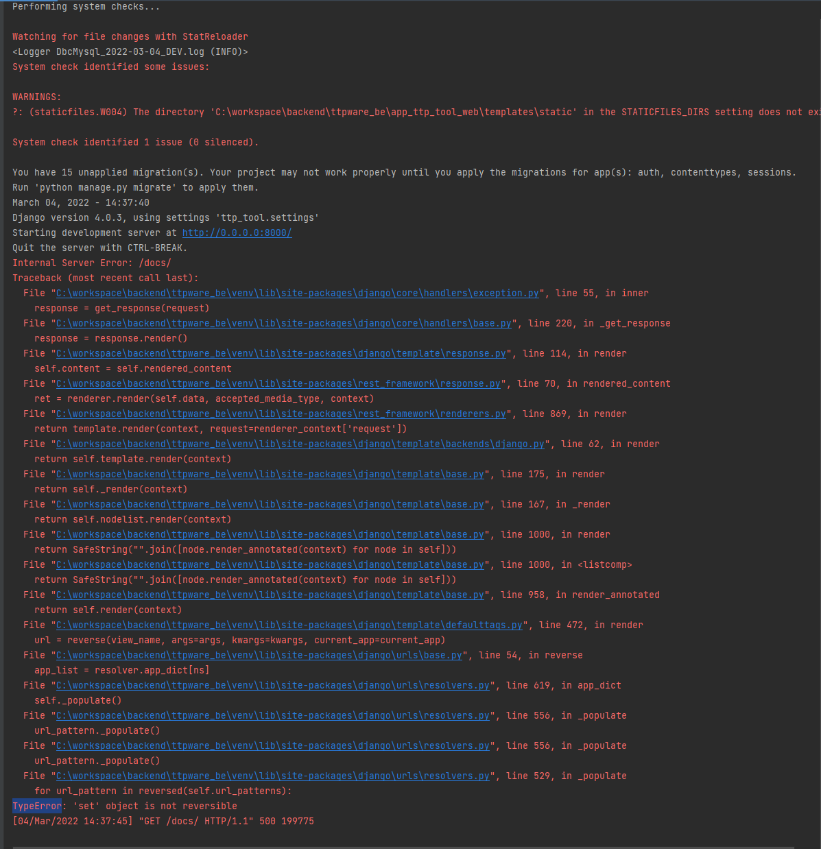 TypeError: 'set' object is not reversible · Issue #781 · axnsan12/drf ...