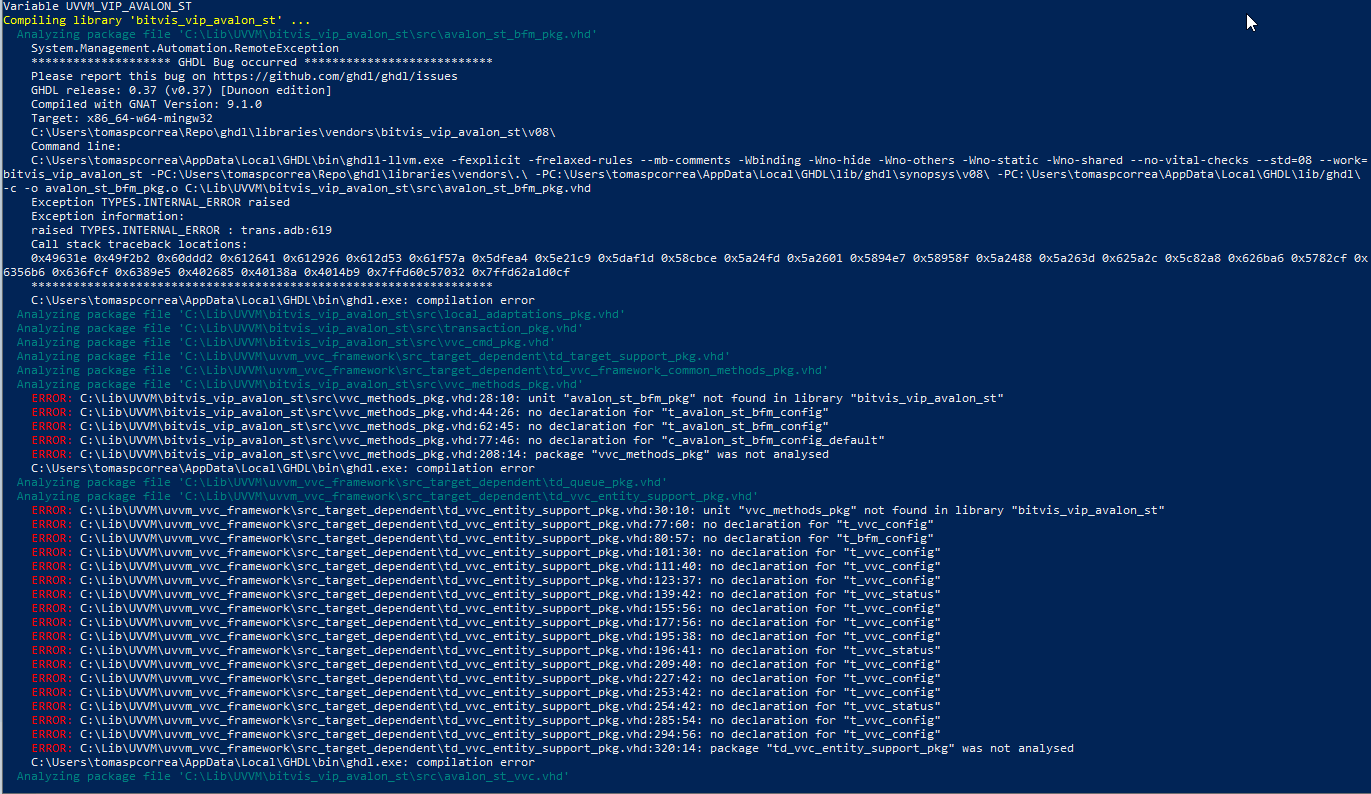 BUG while compiling lates UVVM with GHDL · Issue #91 · UVVM/UVVM · GitHub