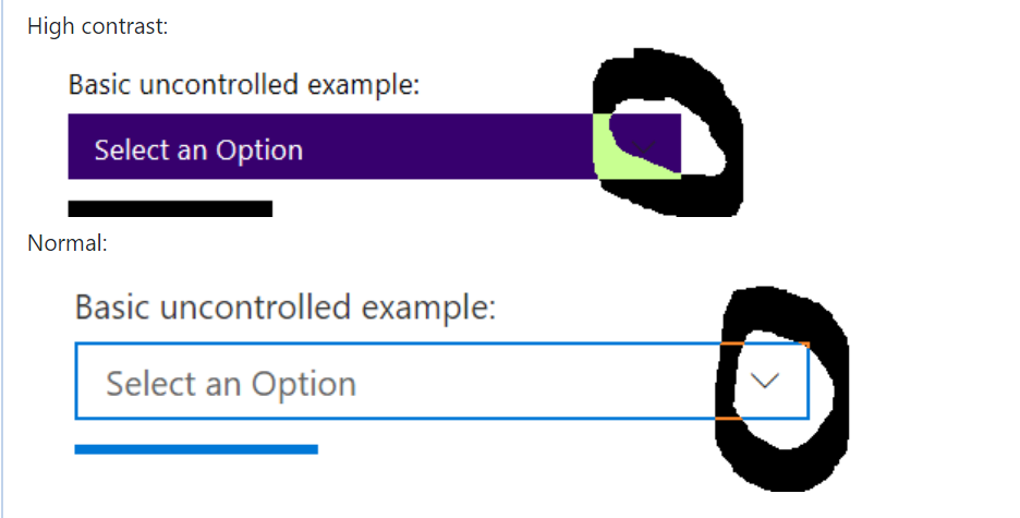 Dropdown high contrast issues · Issue #3488 · microsoft/fluentui · GitHub