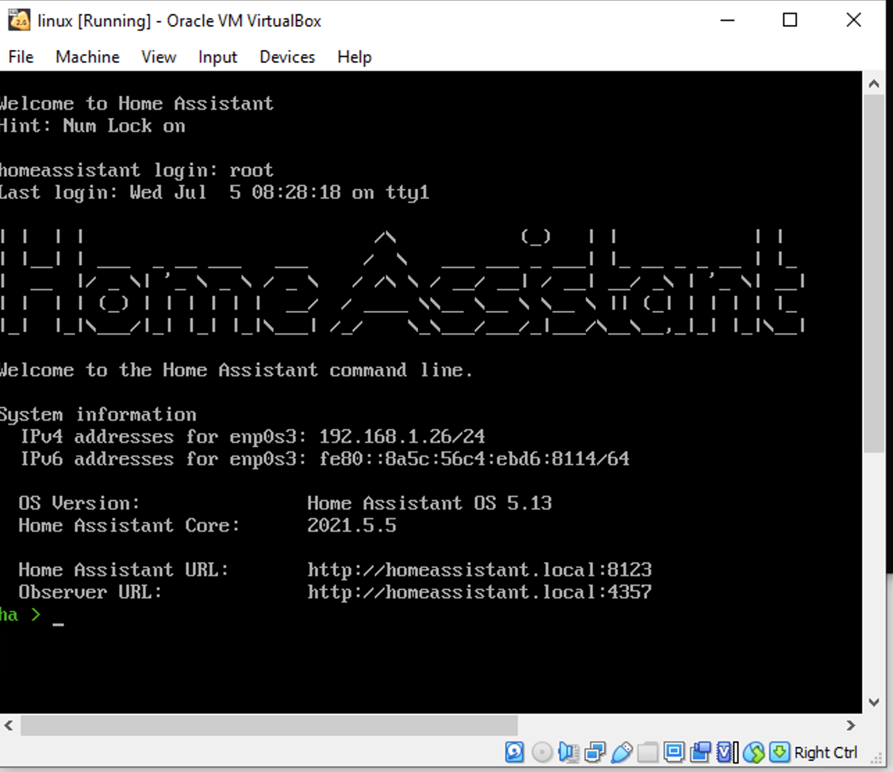 Downloaded virtual box image requires login · Issue #28076 ·  home-assistant/home-assistant.io · GitHub