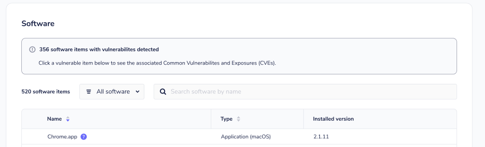 Add ability to filter software by "Vulnerable" on the Host details page ...