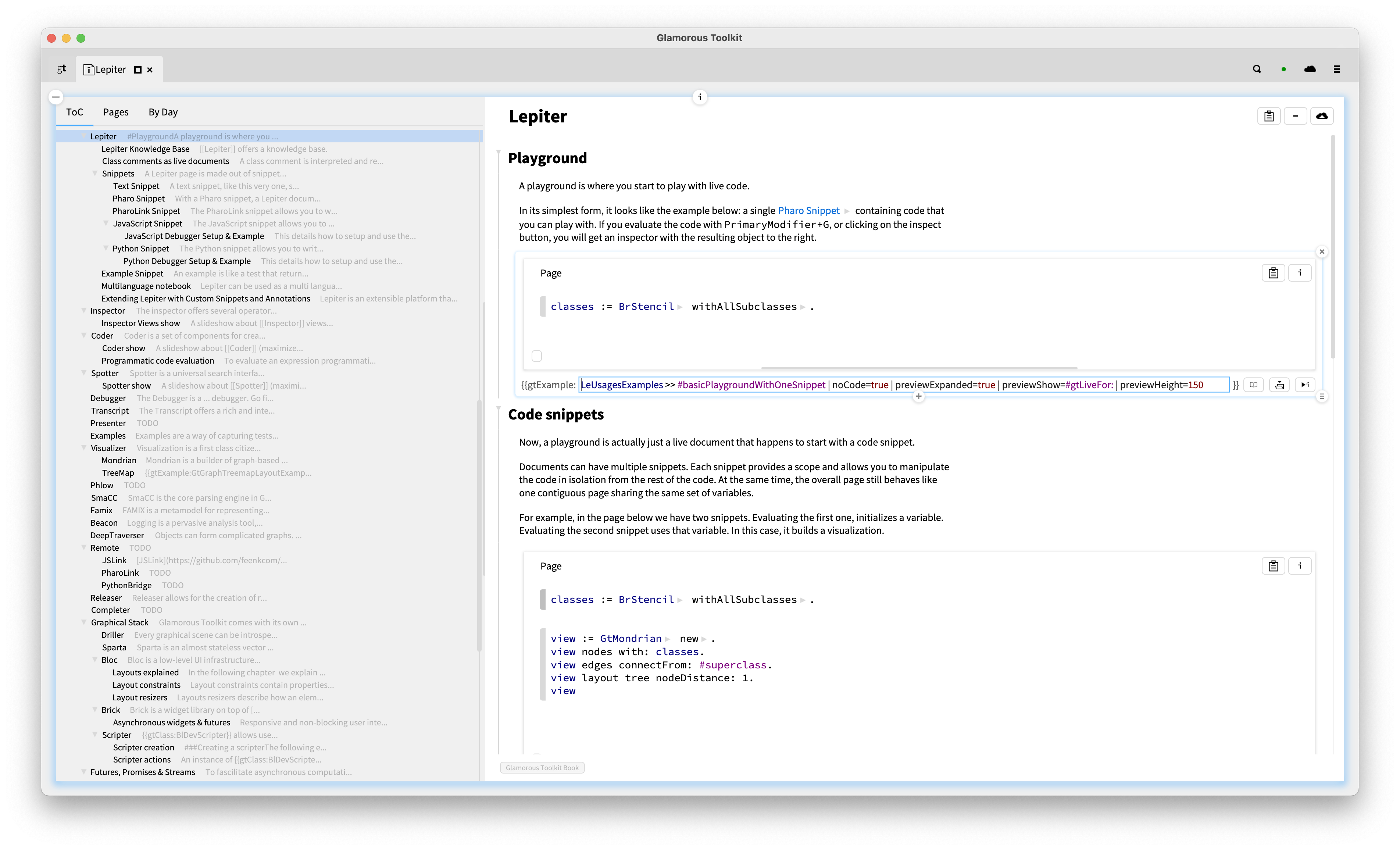 Example snippet does not work · Issue #2347 · feenkcom/gtoolkit · GitHub