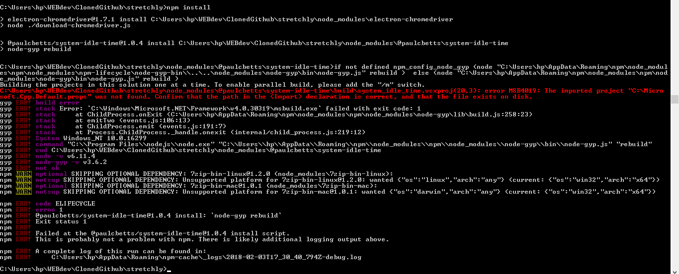 Error on npm start on 64-bit Windows 10 machine · Issue #197 · hovancik ...