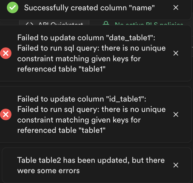 Updating a table with the table editor delete the composite foreign key