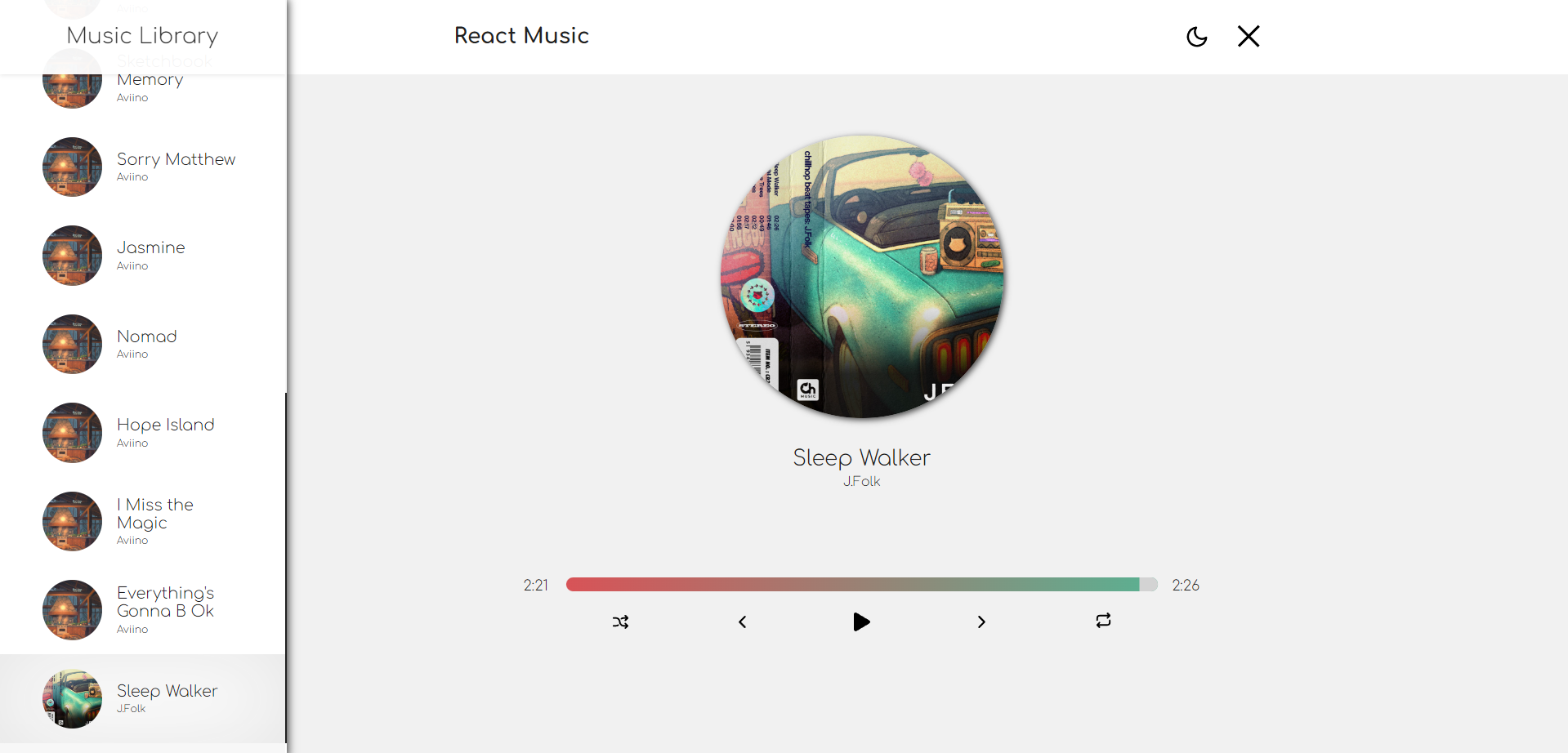 GitHub - comancosmin/react-music-player: A modern and responsive music ...