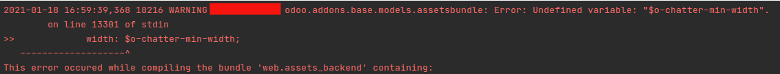[13.0] enterprise: error compiling the bundle 'web.assets_backend ...