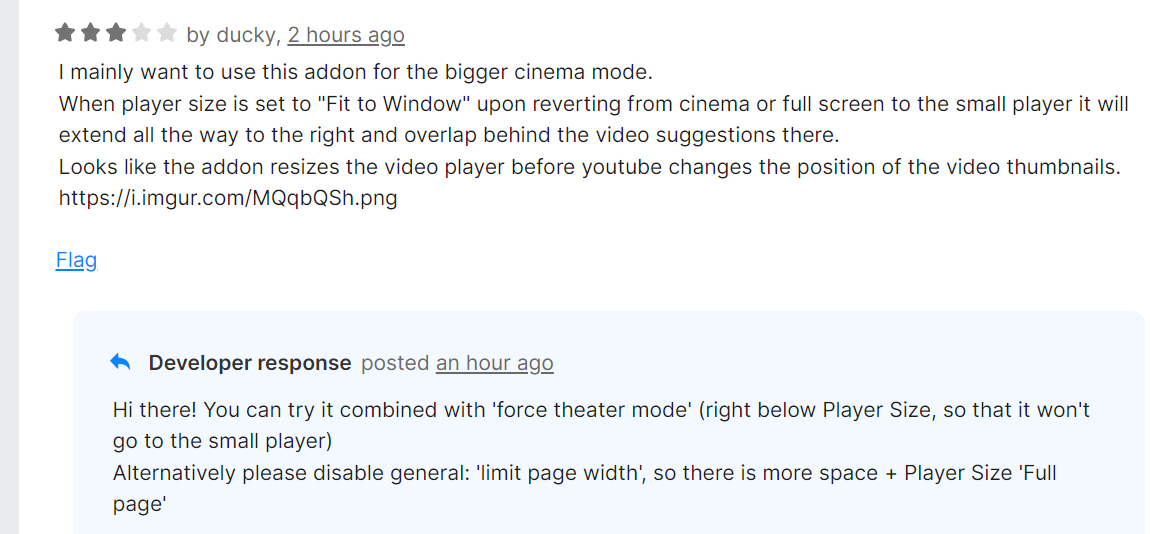 bigger cinema mode