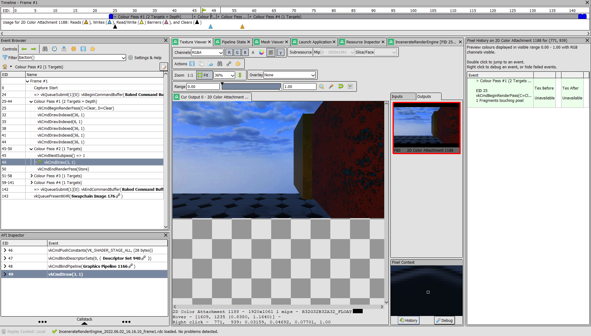 Vulkan. Intel iris Xe. I can debug pixel only in first pass. · Issue ...