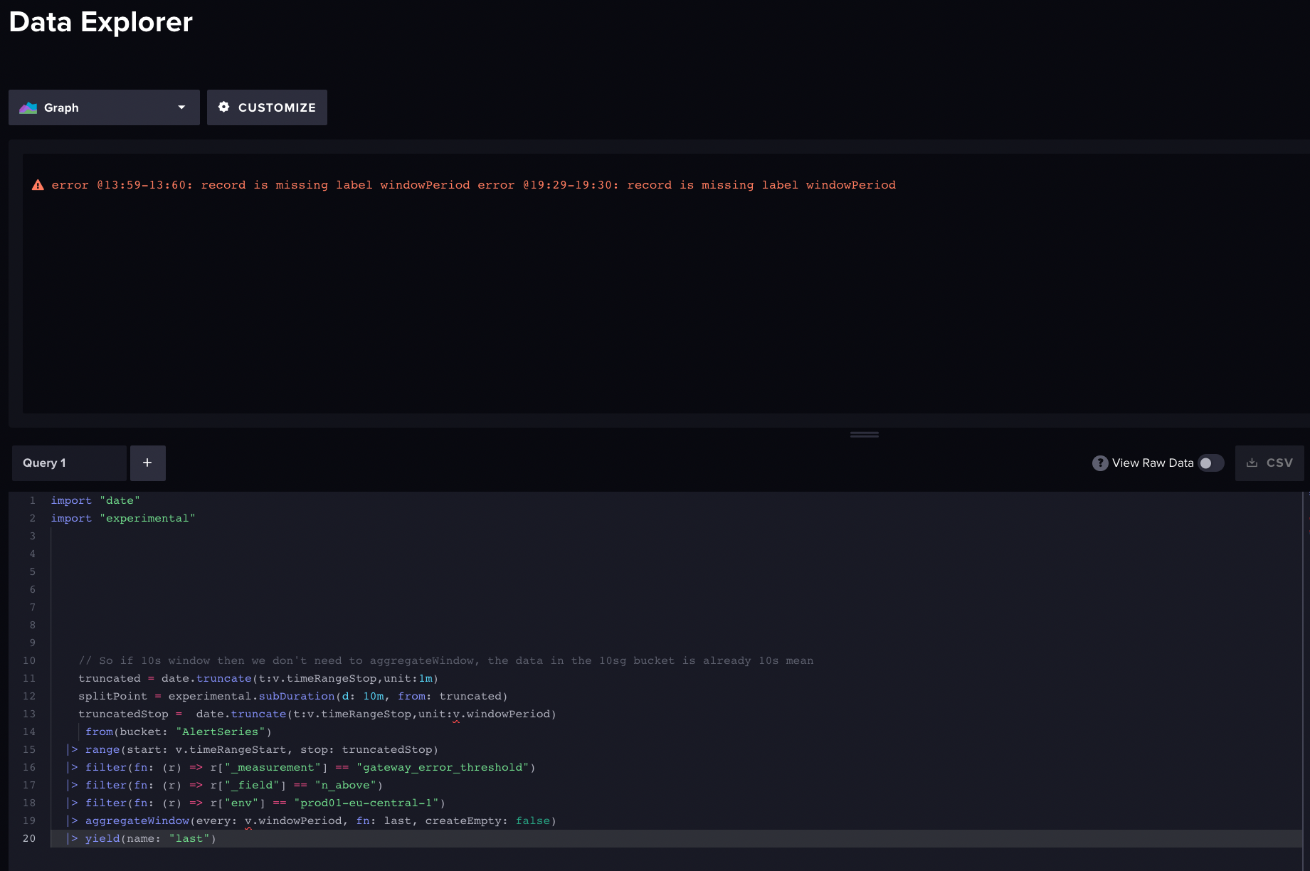 Error messages different between old/new data explorer · Issue 5057 · influxdata/ui · GitHub
