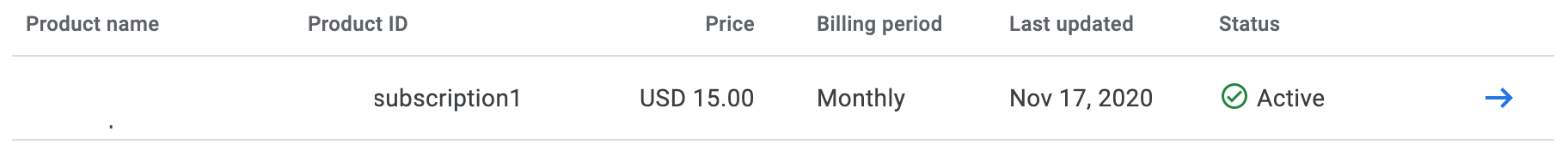 android getSubscriptions given empty array for my ids but work with ...