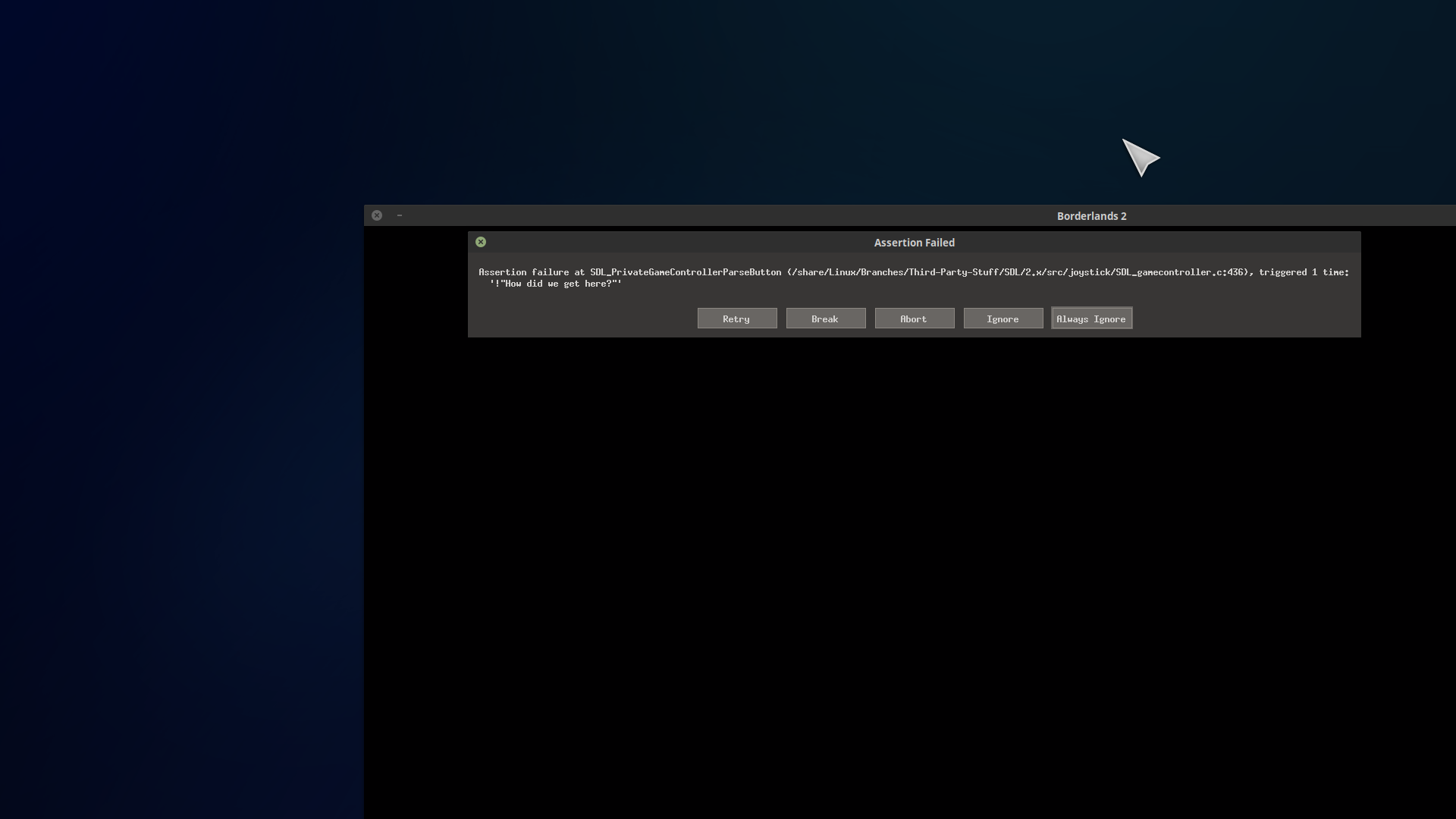 Steam-BL2 Crash