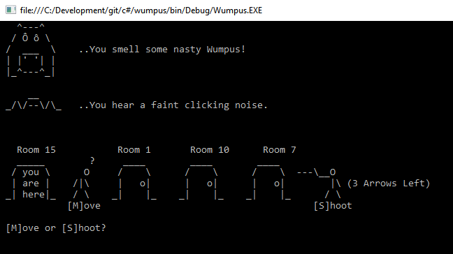 GitHub - joelconestoga/wumpus: C# Console app of Wumpus game