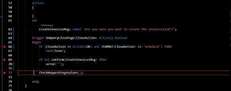 Bug: Debugger does not react on Breakpoint in OnQueryClosePage in ...