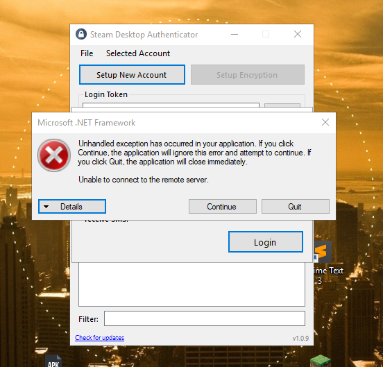 launch crash · Issue #565 · Jessecar96/SteamDesktopAuthenticator · GitHub