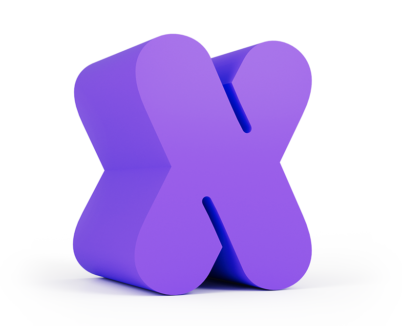 A 3D rendering of an X