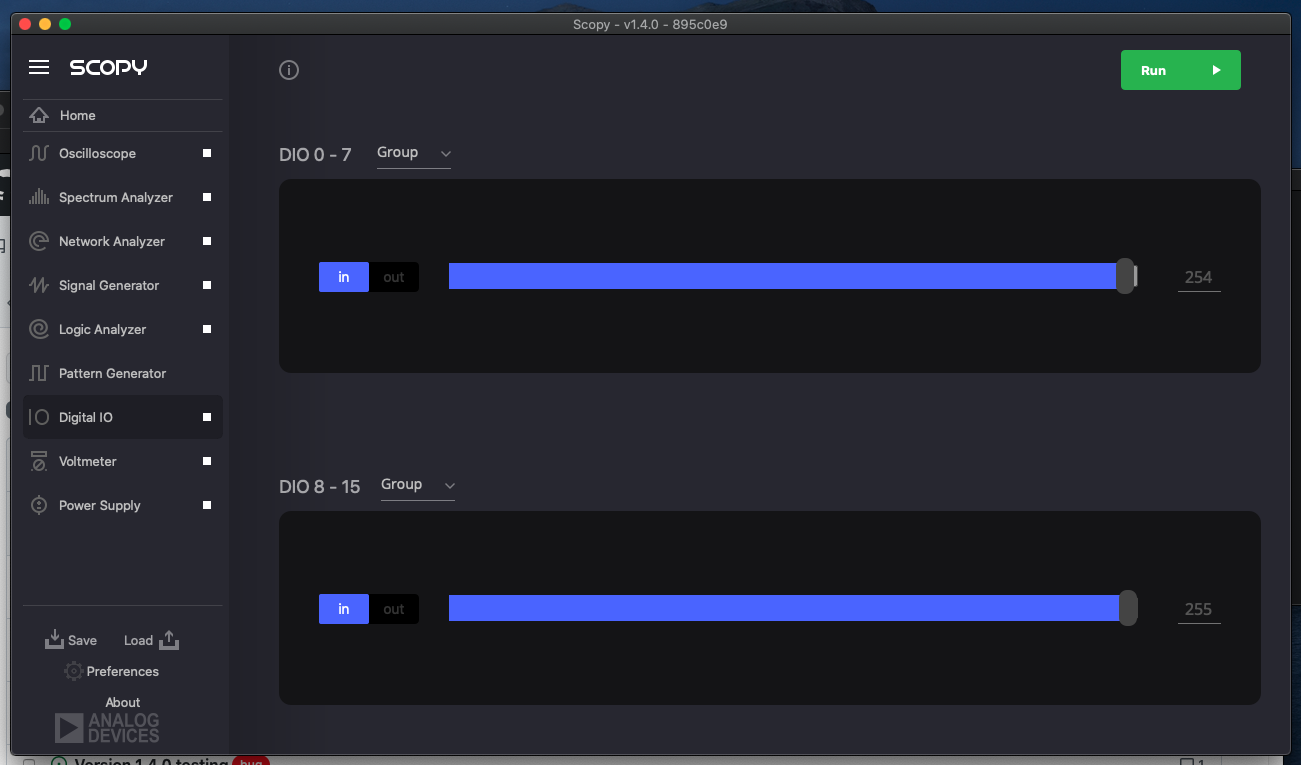 Digital IO: After reset, operation indicator does not match with IO ...