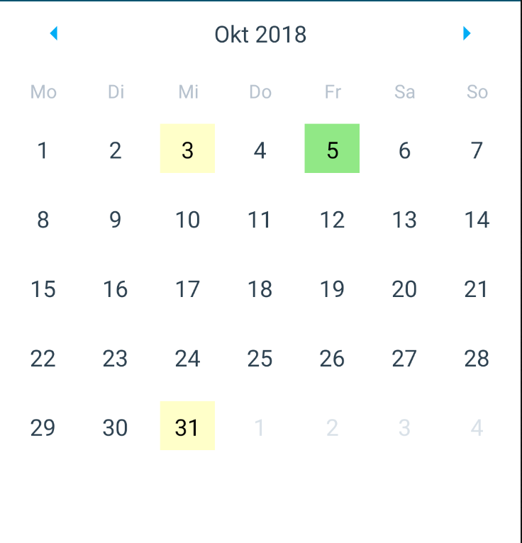 EndingDay StartingDay Are Not Displayed Correct On Android EndingDay StartingDay Are Not Displayed Correct On Android