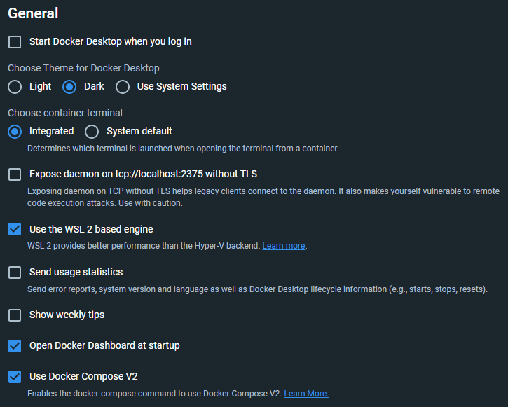 docker-settings