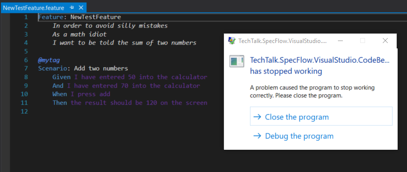 specflowerror