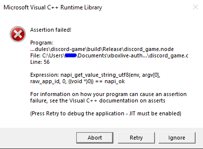 Assertion failed! · Issue #27 · open-unlight/node-discord-game · GitHub