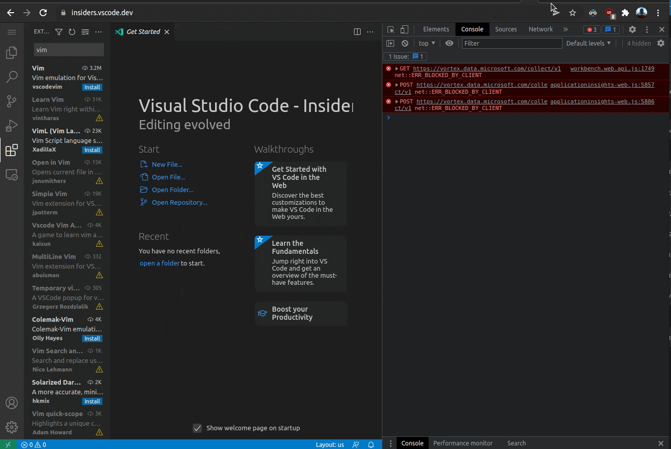 Error on service worker extension editor details don't load on vscode ...