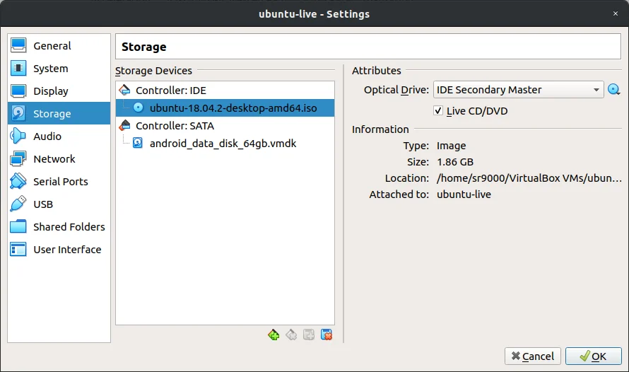 ubuntu-live-mode-settings