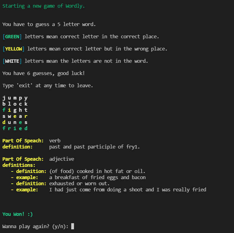 GitHub - jjohnreese/wordly: wordly game