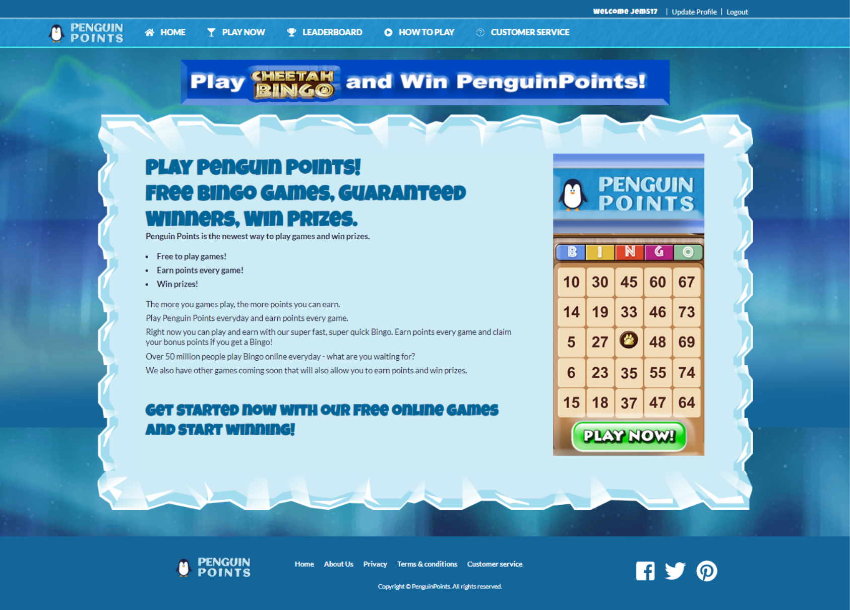 GitHub - johnemurphy1/PenguinPoints: Game and player reward site. Tech ...