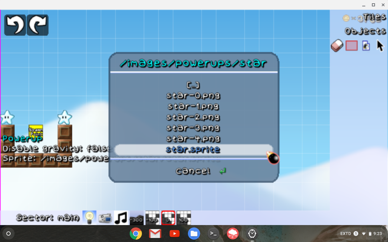 Star powerups created by the editor do not actually make Tux invincible ...