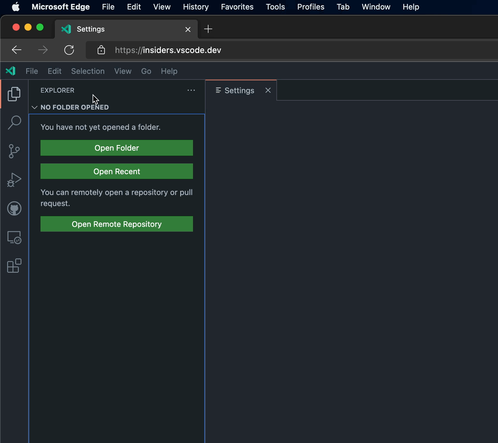 Classic Menu Bar buttons don't open menus on Safari/vscode.dev · Issue ...