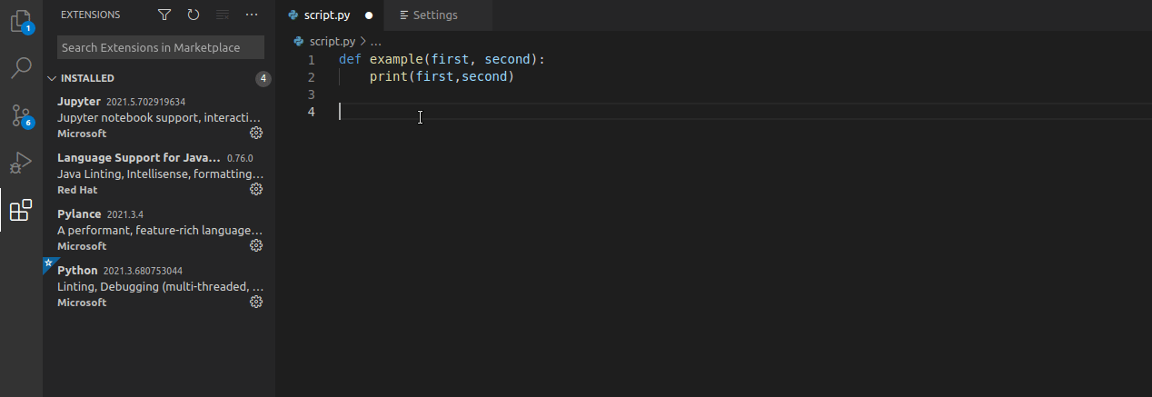 Parameters placeholders in pylance · Issue #1126 · microsoft/pylance ...