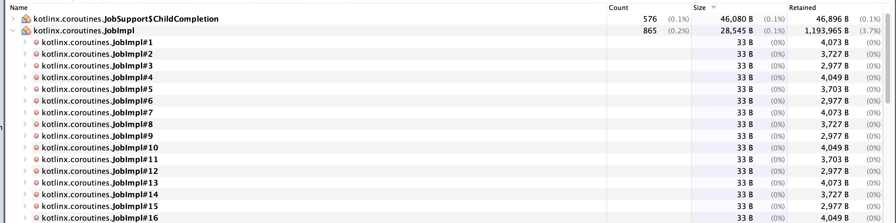 Kotlin coroutines + Java Http Client + otel agent generating memory