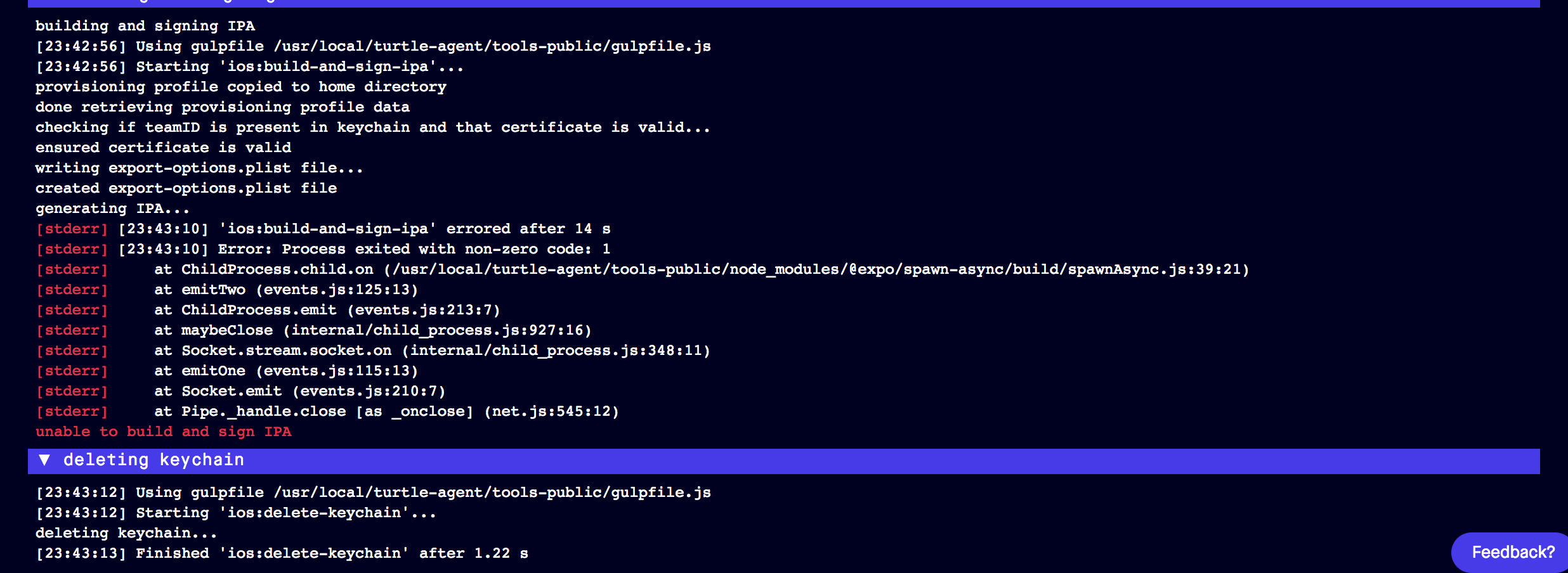 Unable to build exterprise apple ipa · Issue #1780 · expo/expo · GitHub