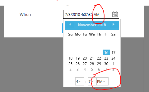 SelectedDate showing incorrect in editor in DateTimePicker · Issue ...
