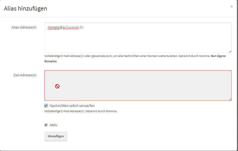 how to build mail sink "noreply" account with mailcow? · Issue 604