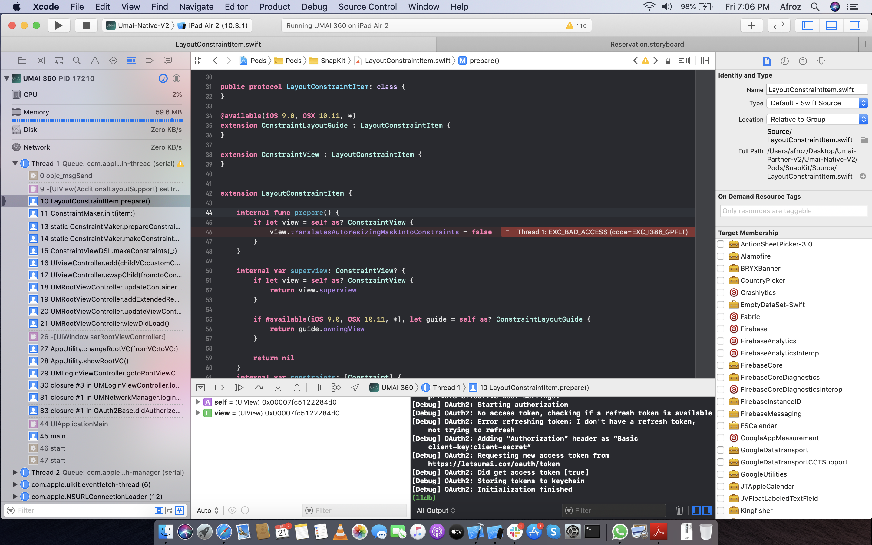 iOS 10 crash · Issue #656 · SnapKit/SnapKit · GitHub