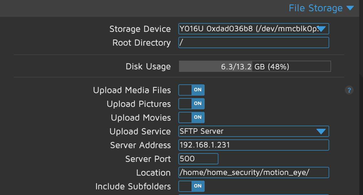 Don't save to SD card · Issue 1757 · motioneyeproject/motioneye · GitHub