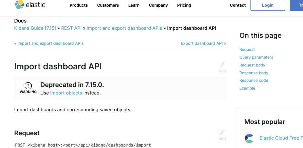 Add experimental label back to import dashboard API documentation ...