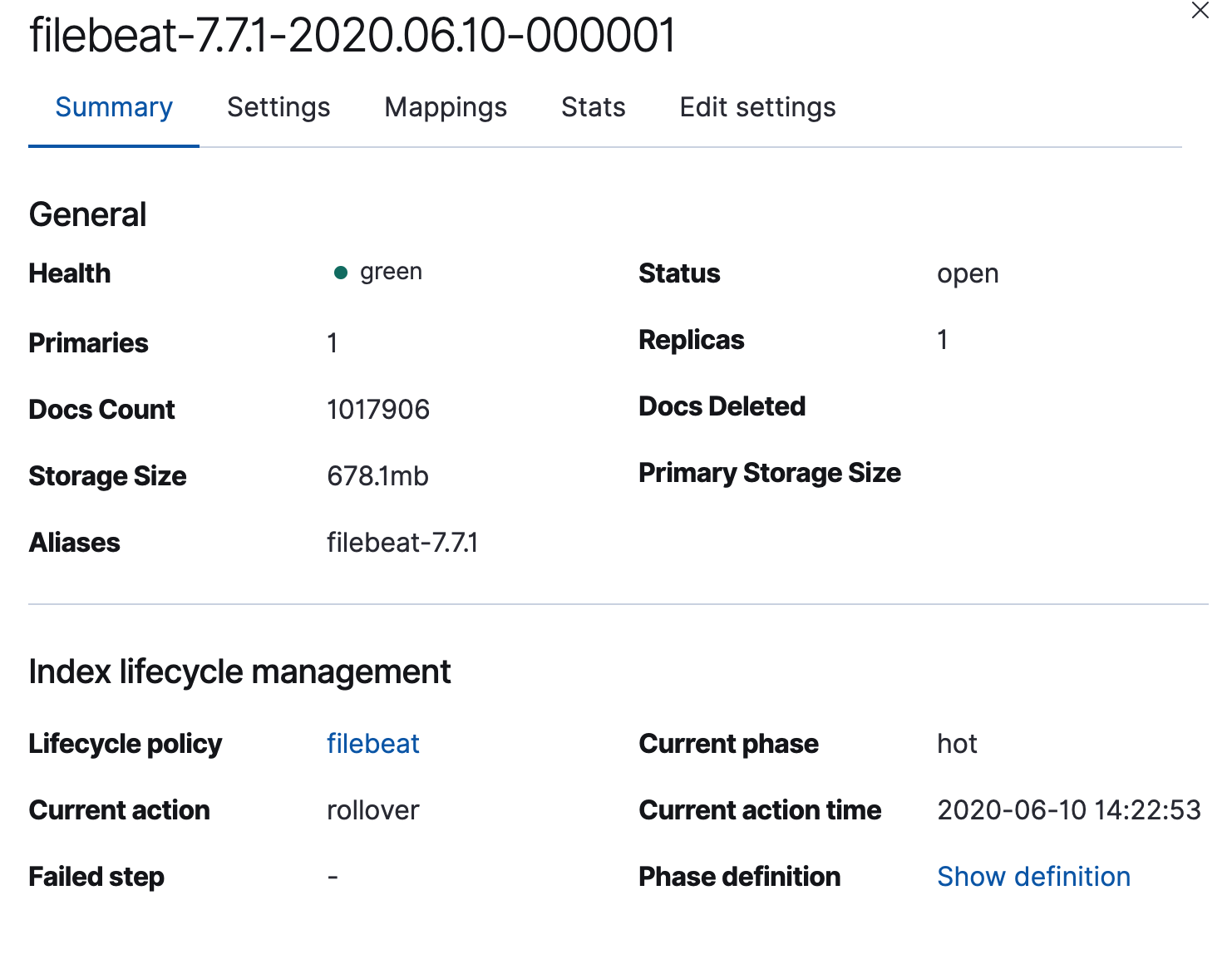 ILM Policy Shows Zero For Linked Indices Even When It Is In Use